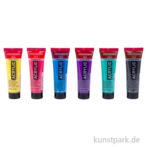Artikelbild 2 des Artikels “Talens AMSTERDAM Acrylfarben Set mit 6 x 20 ml - Metallic Bunt “